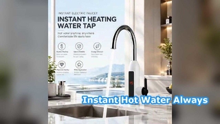 Robinet d'eau chaude instantanée Robinet en acier inoxydable