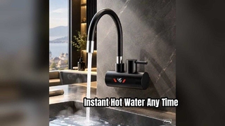 Robinets de cuisine et de salle de bain en acier inoxydable 304, robinets électriques à chaleur instantanée