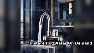 Robinet d'eau chaude instantanée Robinet de salle de bain en acier inoxydable